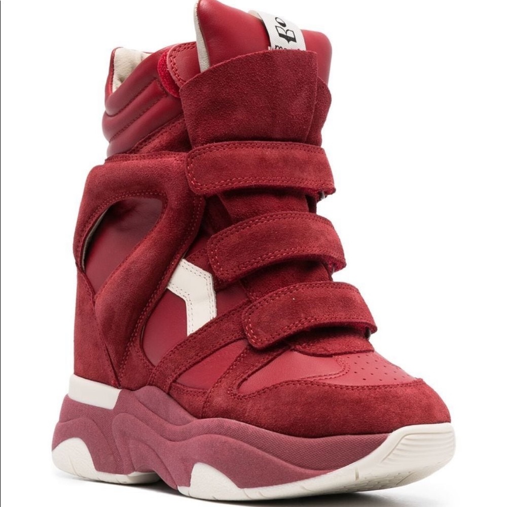 Isabel Marant Balskee wedge sneakers red size 41